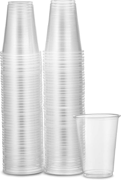 Disposable Clear Plastic WaterCups, 7 Ounce Capacity, 1200 Count Bulk Pack for Parties, Events, and Commercial Use