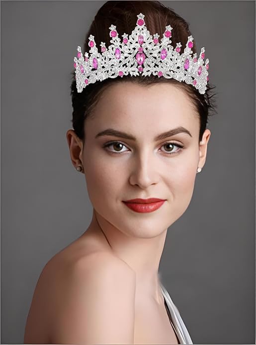 Crystal Tiara Crown for Women, Rhinestone Queen Headband Wedding Bridal Hair Accessories, Princess Crown for Birthday Prom Quinceañera Party Pageant Halloween Cosplay