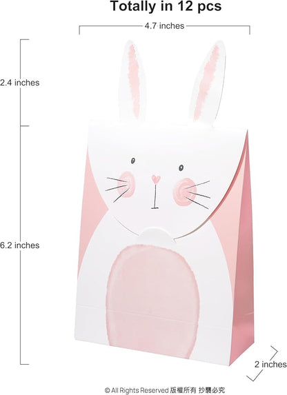 Cheerland Bunny Gift Bags Easter Bag Bunny Birthday Becorations Rabbit Goodie bag Some Bunny is One Party Decoration Easter Treat Party Favors Bags Decor Tea Party Supplies