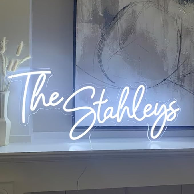 Custom Neon Sign, LED Light up Neon Name Sign Personalized for Wall Decor, Illuminated Neon Light Sign Customizable for Birthday Wedding Party Events, Bar Nails Business, Home Bedroom, Gifts-(16-60")