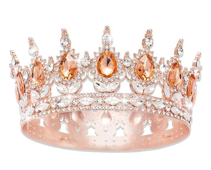 Queen Crown Rhinestone Wedding Crowns and Tiaras for Women Costume Party Hair Accessories Princess Birthday Crown Crystal Bridal Crowns