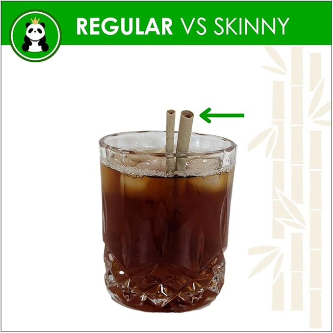 Pandaboard™ Compostable Bamboo Cocktail Straws/Stirrers (Short) - Unwrapped - bag of 250