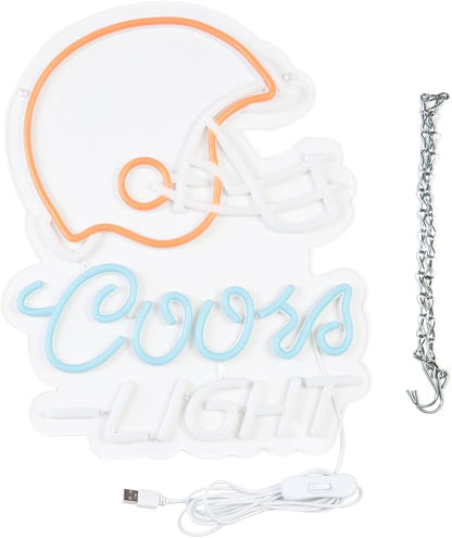 JFLLamp Rugby Helmet Crs Light Neon Signs for Wall Decor Football Neon Lights for Bedroom Led Signs Suitable for Man Cave Bar Pub Christmas Birthday Party Gift