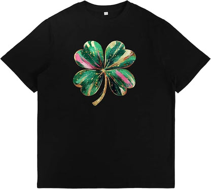 St. Patrick's Day Celebration Tee Beer Graphic Big and Tall Short Sleeve Cotton Festival Casual Gym Workout Tshirts