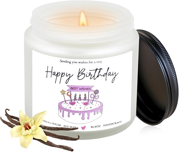 Happy Birthday Candle Gifts for Women,Funny Candle Decor Ideas Unique Birthday Gift for Best Friend Girlfriend Sister 4OZ