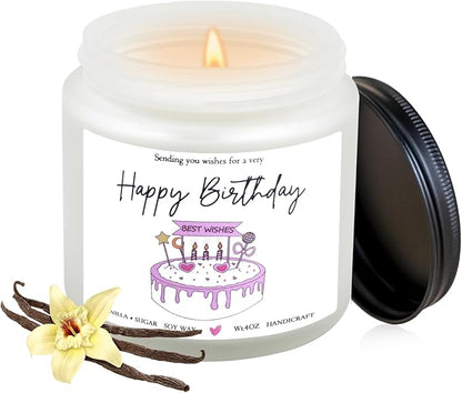 Happy Birthday Candle Gifts for Women,Funny Candle Decor Ideas Unique Birthday Gift for Best Friend Girlfriend Sister 4OZ