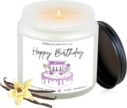 Happy Birthday Candle Gifts for Women,Funny Candle Decor Ideas Unique Birthday Gift for Best Friend Girlfriend Sister 4OZ
