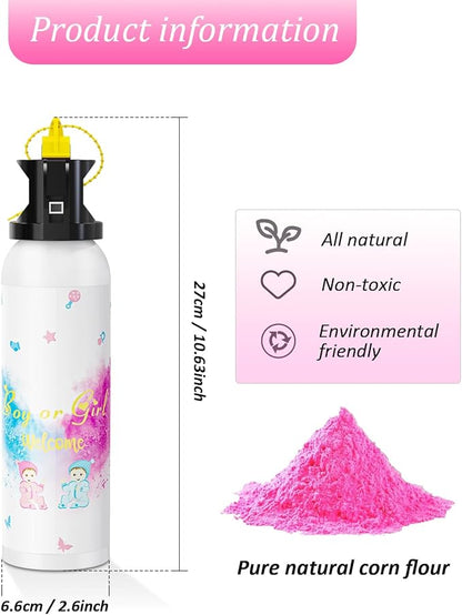 SRG Gender Reveal Fire Extinguisher Color Blaster | 2 Packs Baby Girl Pink Gender Reveal Extinguisher Smoke | Powder for Gender Reveal Decorations & Ideas（Pink）
