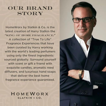HomeWorx by Slatkin & Co - Birchwood Vanilla - Premium Scented 18oz 4 Wick Candle - Long-Lasting Jar Candle, 30-55 Hours Clean Burn Time - Birchwood, Vanilla, Jasmine, & Cedarwood