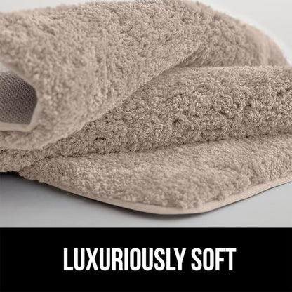 GORILLA GRIP Bathroom Rugs, 60x24, Ultra Soft Absorbent Mat, Thick Plush Bath Rug, Machine Washable, Microfiber Quick Dry, Mats for Shower, Bathtub and Floor, Home Decor Accessories, Beige