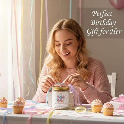 Birthday Gifts for Women Candle – Hi, I'm The Birthday Girl Fun Lavender Scented Candle - 7.6 Oz for Female Friends, Sister, Mom, Daughter Happy Birthday Candle