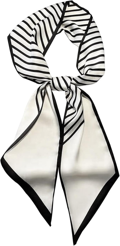 Head Scarf Hair Neck Scarves For Women Purse Bag Scarfs For Handbags Silky Long Thin Satin Headscarf Fashion