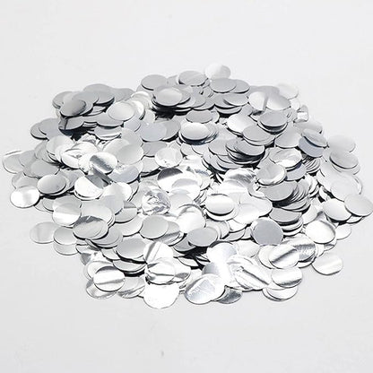 Silver Metallic Shiny Round Confetti 0.6 Inch-Table Sequin Confetti for Party Wedding Decoration(3.52 oz)