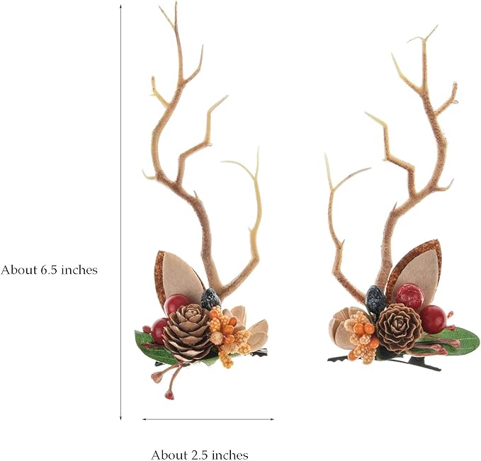 TOECWEGR Christmas Reindeer Antlers Headband Hair Clips Hair Hoop Girl Holiday Beauty Headdress
