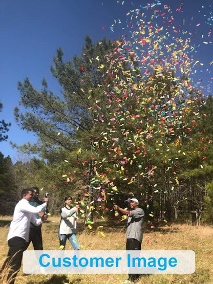 16" Confetti Cannon [6 Pack] Confetti Poppers | Multicolor Biodegradable Confetti Cannons (Confetti Blasters/Gun/Bomb/Shooters) Compressed Air, Launch 25ft, Loud Pop, For Wedding, New Year's Eve
