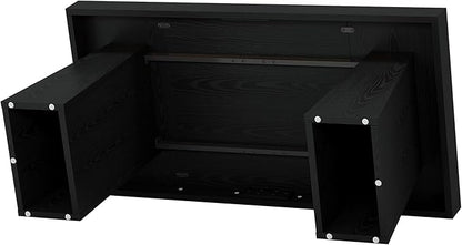 Tribesigns 55-Inch Executive Desk, Thick Wood Office Computer Desk with Double Pedestal, Modern Minimalist Workstations Writing Table Conference Table Furniture for Home Office, Black