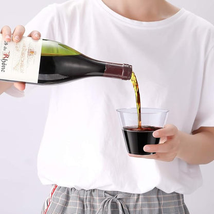 JOLLY CHEF 𝟐𝟎𝟎 𝐏𝐚𝐜𝐤 𝟗 𝐨𝐳 Clear Disposable Plastic Cups Heavy-duty Party Glasses, Disposable Cups for Thanksgiving, Halloween,Christmas Party