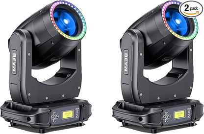 2Pcs 150W Moving Head Lights DJ Lights Spotlights 15 Gobos 13 Colors 16 Channels DMX 512 with Sound Activated for Stage Lighting Wedding Party
