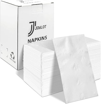 Disposable Paper Napkins, 2-Ply 150 Count Dinner Napkins, White Napkins Bulk for Wedding Party Bathroom and Everyday Use (16.2" X 15")