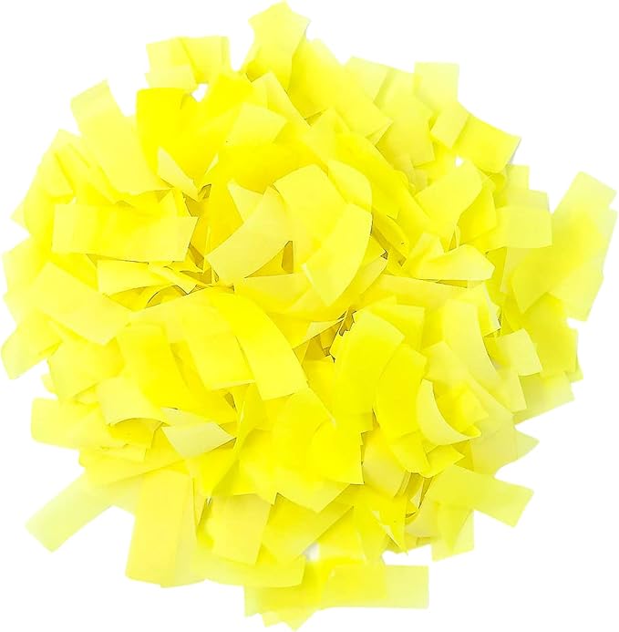 UV Glow Biodegradable Tissue Confetti, Yellow Color – Ultimate Confetti Fluttering Tissue Paper for Confetti Cannon and Launcher Use, Table Decorations, and More (20 Handfuls per Bag, 1 lb)