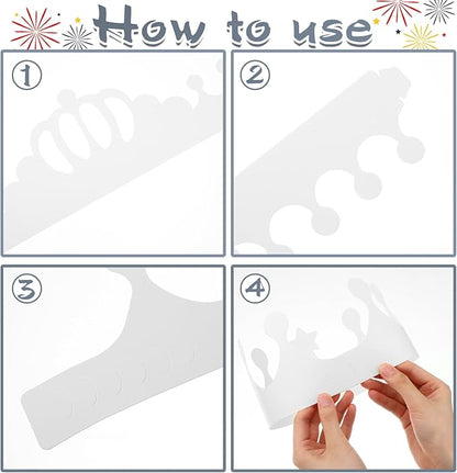 Thenshop 280 Pcs White Paper Crowns for Kids to Decorate Blank Birthday Party DIY Decoration Crowns for Kids Princess Queen(Classic Style)