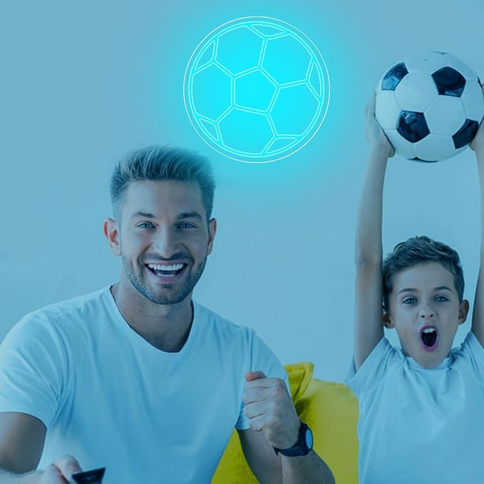 Soccer Neon Sign for Home & Bedroom Decor, Gym & Sports Wall Art - LED Neon Sign, 16''