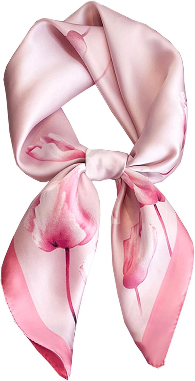 Neck Scarf For Womens Silky Head Scarves Hair Bandanas Square Scarf Fashion Accessories lightweight
