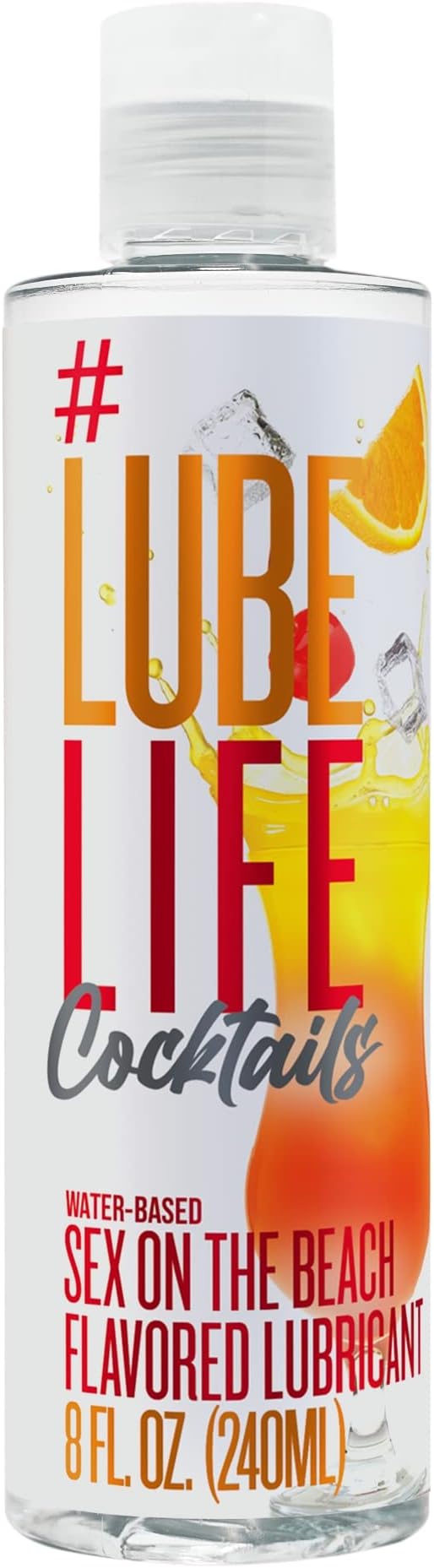LubeLife Water-Based Fun On The Beach Flavored Lubricant, Personal Lube for Men, Women and Couples, Made Without Added Sugar, 8 Fl Oz