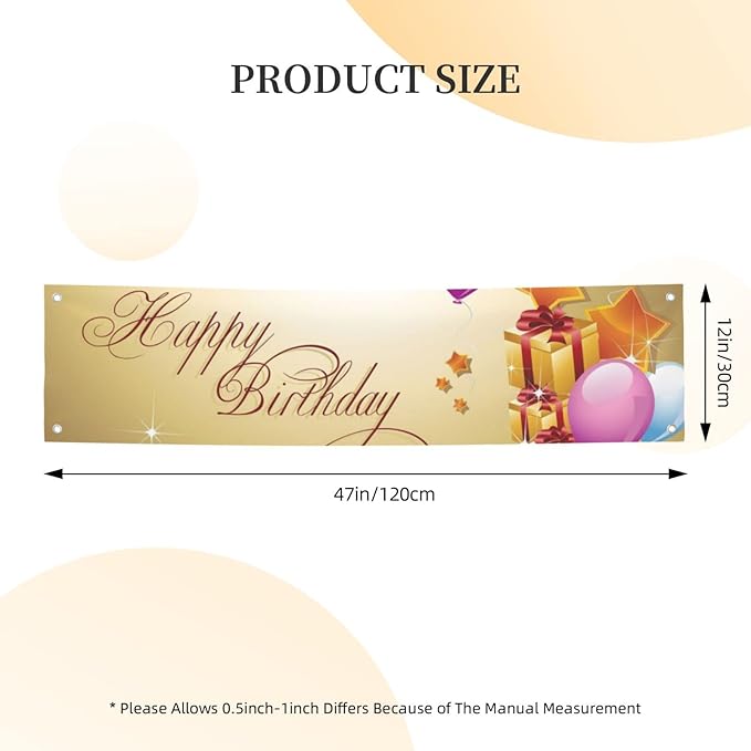 Custom Wall Banner Sign Customize Your Own Banner with Image Logo Text Personalized Background Decorative Backdrop for Birthday Party Business Graduation Wedding Christmas (4' x 1' / 120 cm x 30 cm)