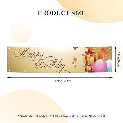Custom Wall Banner Sign Customize Your Own Banner with Image Logo Text Personalized Background Decorative Backdrop for Birthday Party Business Graduation Wedding Christmas (4' x 1' / 120 cm x 30 cm)