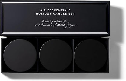Air Esscentials Holiday Candle Set - Luxurious Winter Scented Candles | Winter Pine, Holiday Spice & Hot Chocolate | Hand-Poured in The USA | 15 Hour Burn Time per Candle | 5 oz (3 Pack)