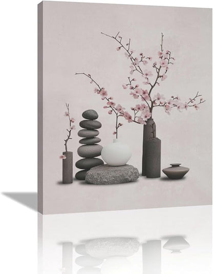 Zen Wall Art Zen Bathroom Pictures Wall Decor Spiritual Canvas Prints Meditation Decorations Painting Framed Artwork Office Home Spa Yoga Decor For Bedroom Dining Living Room 20"x24"