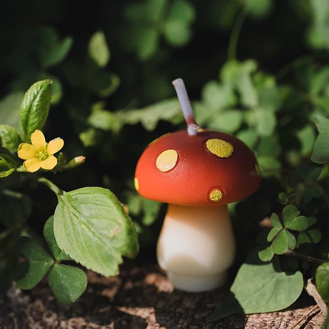 Birthday Candles Mushroom Candles for Party Supplies and Wedding Favor