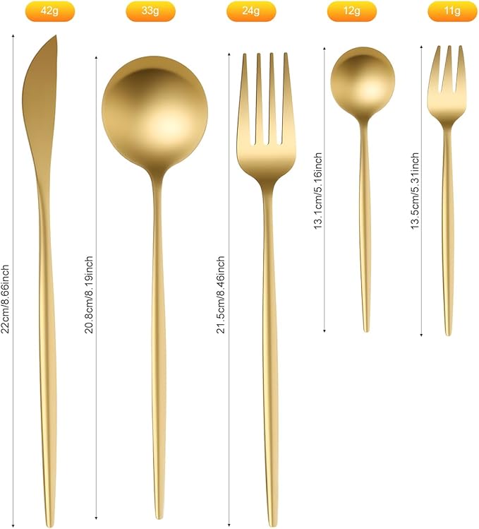 90 Piece Gold Flatware Set,Stainless Steel Silverware Cutlery Set Service for 18 with Dinner Knives Forks Spoons,Luxury Gold Utensils for Wedding Restaurant Home Dining