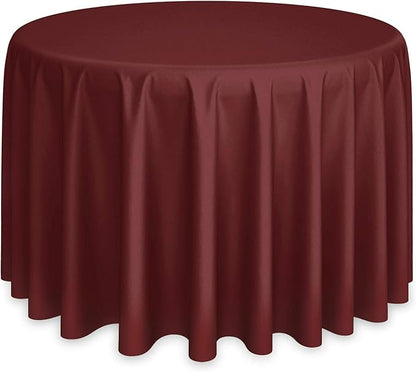 Lann's Linens - 10 Premium 120" Round Tablecloths for Wedding/Banquet/Restaurant - Polyester Fabric Table Cloths - Burgundy