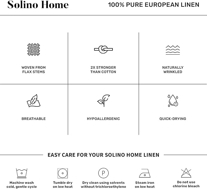 Solino Home Linen Brown Table Runner 36 Inches - Classic Hemstitch, 100% Pure Linen Coffee Table Runner 14 x 36 Inch Ideal for Dresser Tables, Fall, Autumn
