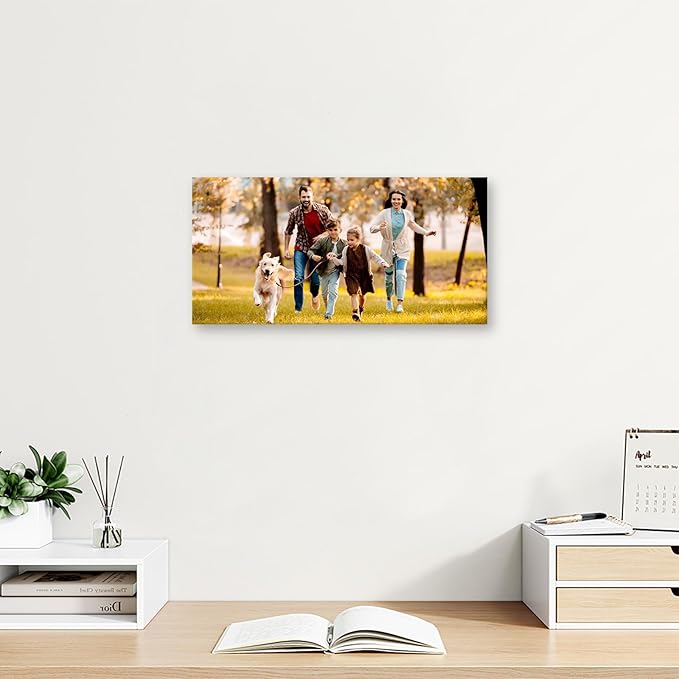 DBLAKI Personalized Custom Canvas Prints - Custom Framed Canvas Prints With Your Photos,Printed Photo To Canvas Wall Art Ideal for Home Decor Gifts Keepsakes 24" x12"