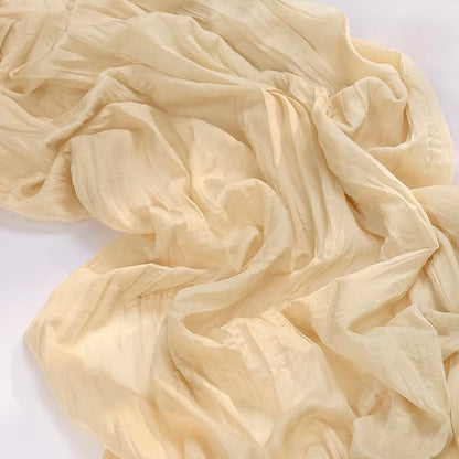 MLMC Champagne Cheesecloth Table Runner 10ft Sand Rustic Gauze Cheese Cloth Table Runner 35x120 Inches for Farmhouse Cozy Holiday Outdoor Events Home Decor