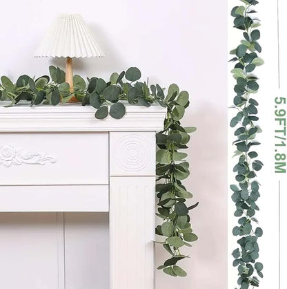 Twinkling Tree Garland,6ft Fairy Light Olive Vine with 96 Led and 250 Leaves,Pre-Lit Lighted Artificial Olive Garland with Timer for Christmas Decorations