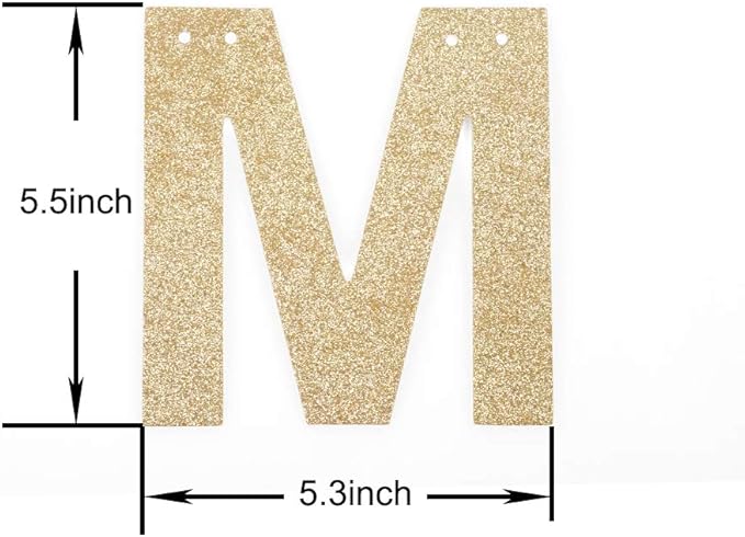 I'm Feeling 22 Gold Gliter Paper Sign Banner, Women/Men's Birthday Party Fun Decorations Backdrops