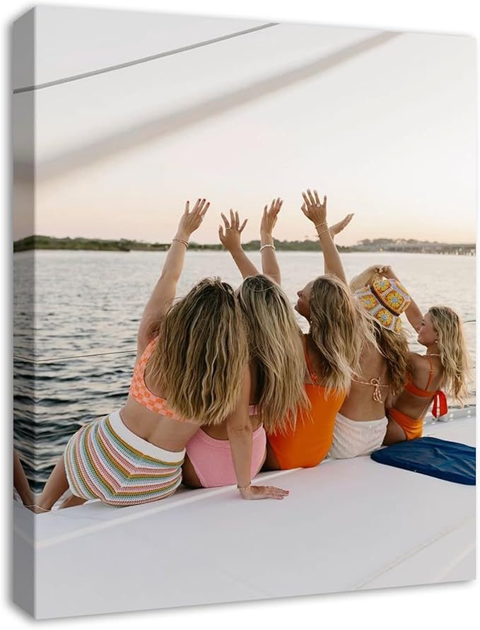 DBLAKI Personalized Custom Canvas Prints - Custom Framed Canvas Prints With Your Photos,Printed Photo To Canvas Wall Art Ideal for Home Decor Gifts Keepsakes 18" x24"
