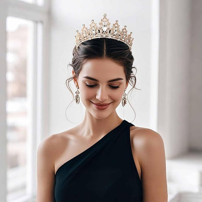 Crystal Tiaras and Crowns for Women - Wedding and Birthday Party Princess Crown Hair Accessories For Wedding, Prom, Pageant Celebration Party A3