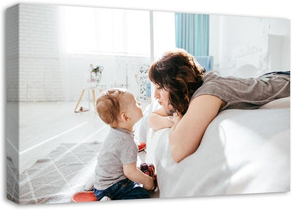 DBLAKI Personalized Custom Canvas Prints - Custom Framed Canvas Prints With Your Photos,Printed Photo To Canvas Wall Art Ideal for Home Decor Gifts Keepsakes 24" x16"