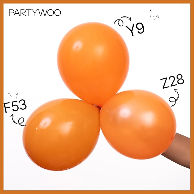 PartyWoo Burnt Orange Balloons 101pcs 12 Inch Terracotta Rust Fall Color Autumn Boho Balloon Arch Kit Garland for Wedding Birthday Baby Shower Thanksgiving Halloween Fall Party Decorations Orange-F53