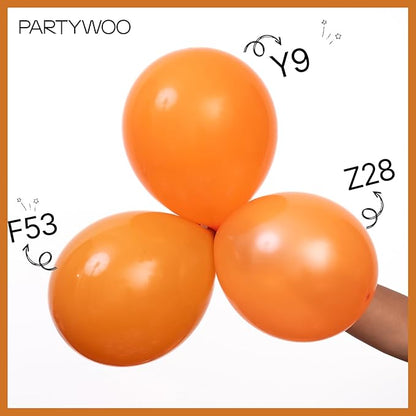 PartyWoo Burnt Orange Balloons 101pcs 12 Inch Terracotta Rust Fall Color Autumn Boho Balloon Arch Kit Garland for Wedding Birthday Baby Shower Thanksgiving Halloween Fall Party Decorations Orange-F53