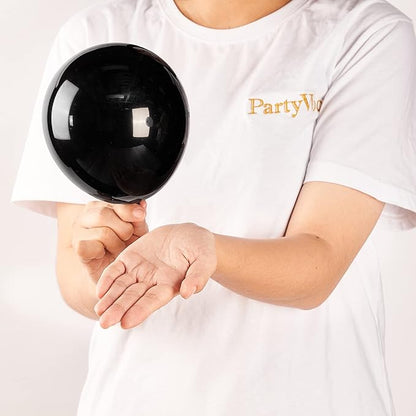 PartyWoo Black Balloons 50pcs 5 Inch Black Matte Latex Helium Balloons for Birthday Wedding Anniversary Graduation Bachelorette Engagement Bridal Shower Retirement Party Decorations Black-Y18