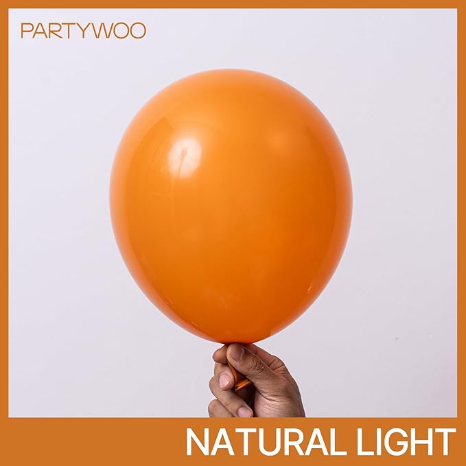 PartyWoo Burnt Orange Balloons 101pcs 12 Inch Terracotta Rust Fall Color Autumn Boho Balloon Arch Kit Garland for Wedding Birthday Baby Shower Thanksgiving Halloween Fall Party Decorations Orange-F53