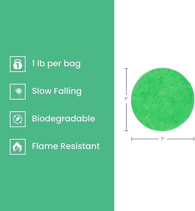 Ultimate Confetti - 1" Dark Green Tissue Paper Confetti Dots (1lb) 30,000 Pieces