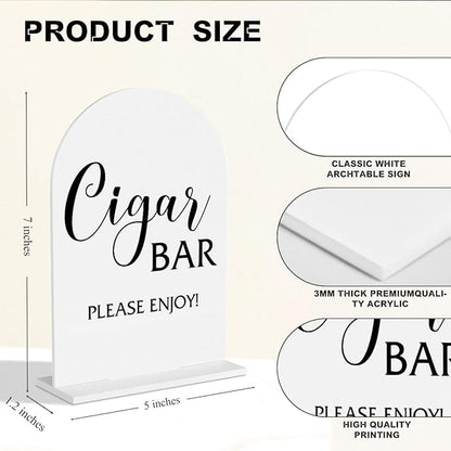 Cigar Bar Sign Wedding Bar Sign Wedding Table Signs for Engagement Bridal Shower Ceremony Reception Event Birthday Party Clear Acrylic Decor