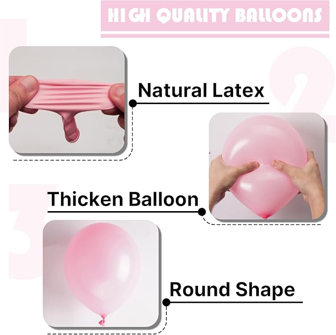 PartyWoo Baby Pink Balloons 50pcs 5 Inch Pastel Pale Light Pink Latex Helium Balloons for Baby Shower Gender Reveal Engagement Bachelorette Easter Bridal Shower Birthday Party Decorations Pink-Q05